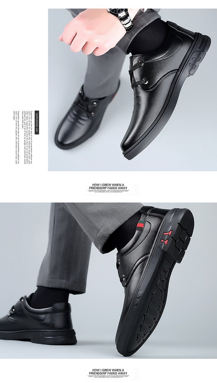 Soft Leather Casual Round Toe Leather Shoes - Image 4