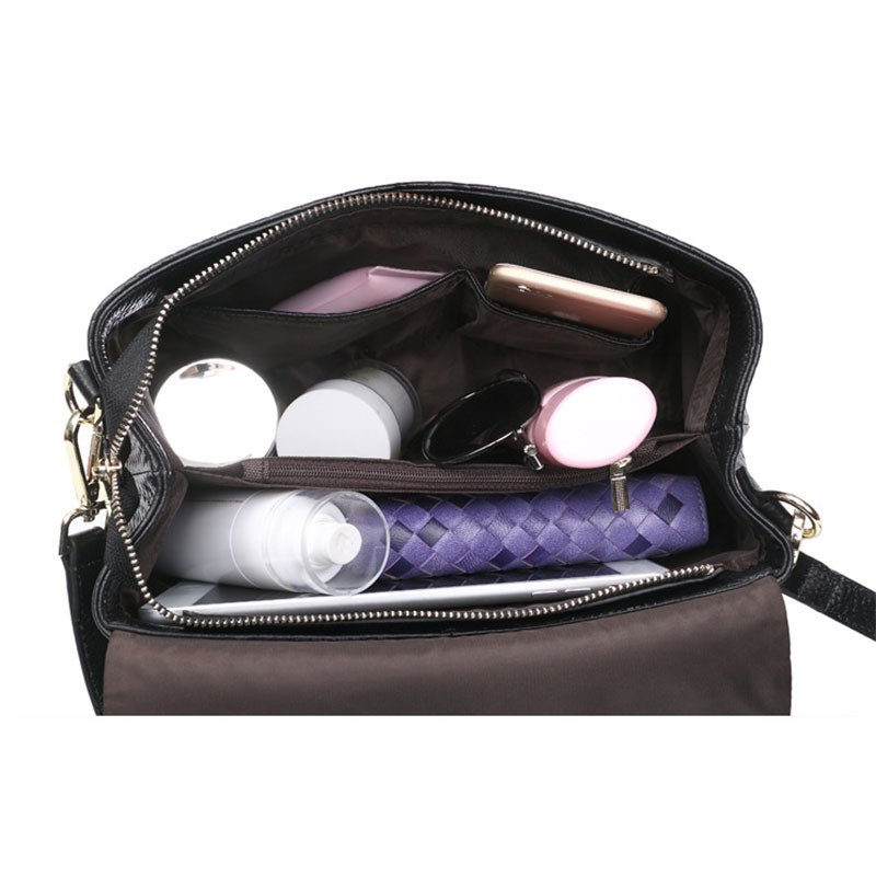 Ladies Leather Crossbody Shoulder Sleek Bag - Image 4