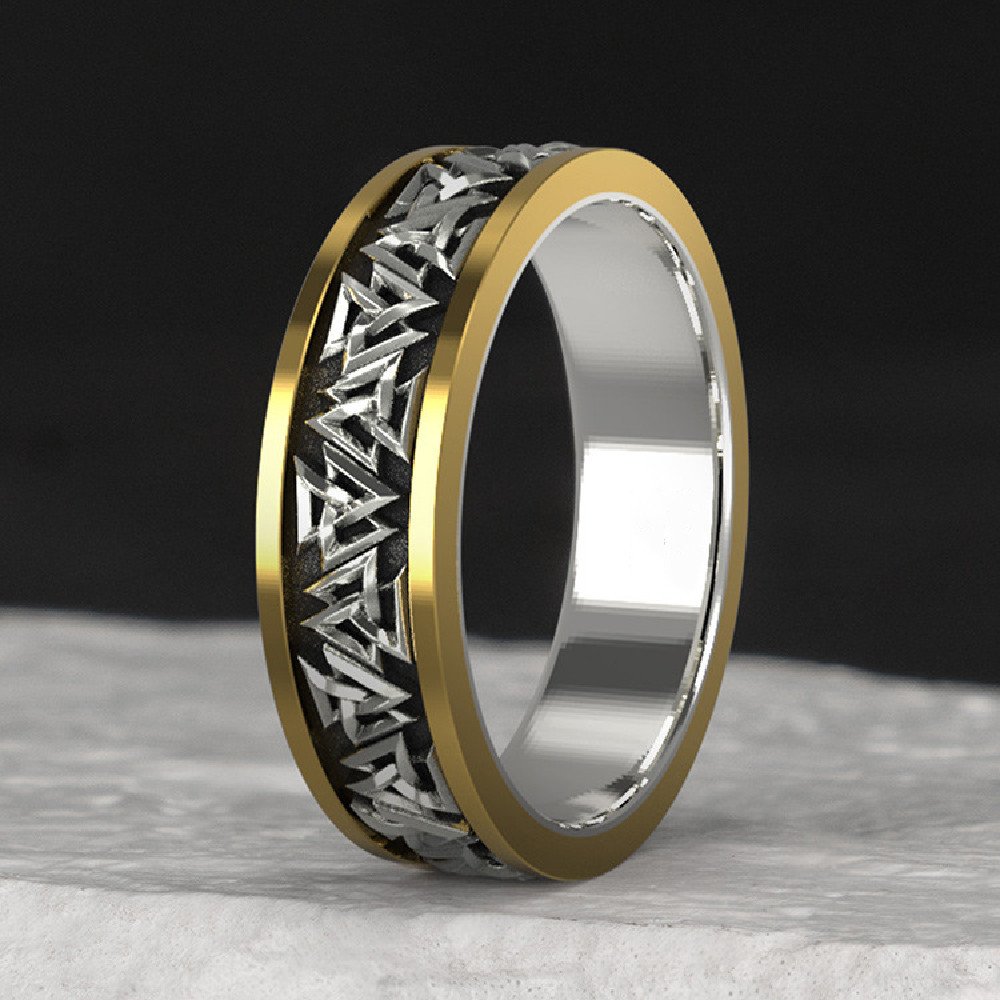 Viking Knot Stylish Silver Bronze Male Ring