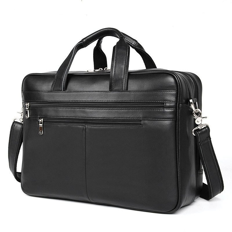 Real Napa Leather Briefcase Handbag for Men - Image 2