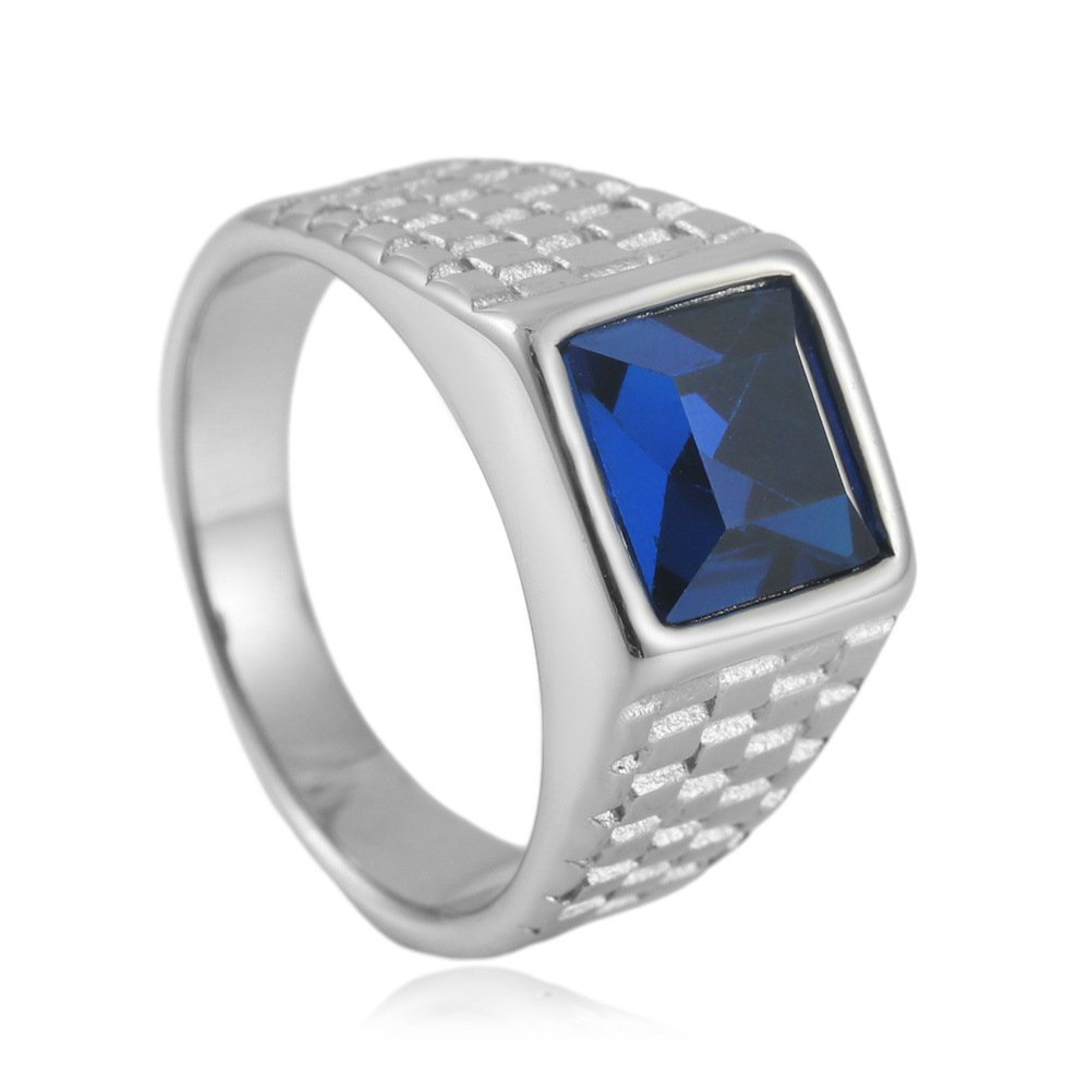 Titanium - Stone Personality Square Ring - Image 5