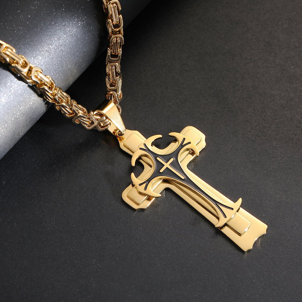 Christian Trinity Cross Necklace for Men - Image 5