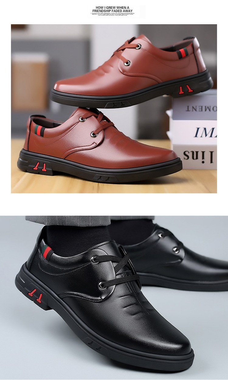 Soft Leather Casual Round Toe Leather Shoes - Image 3