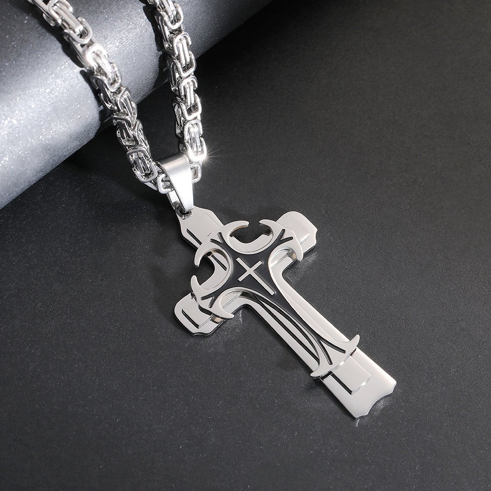 Christian Trinity Cross Necklace for Men - Image 6