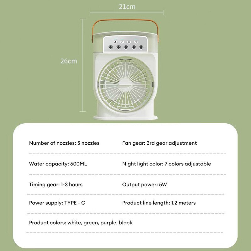 Portable USB Air Conditioner Cooling Fan - Image 7