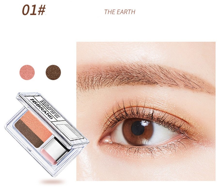 Double Color Glitter Eyeshadow Palette - Image 2