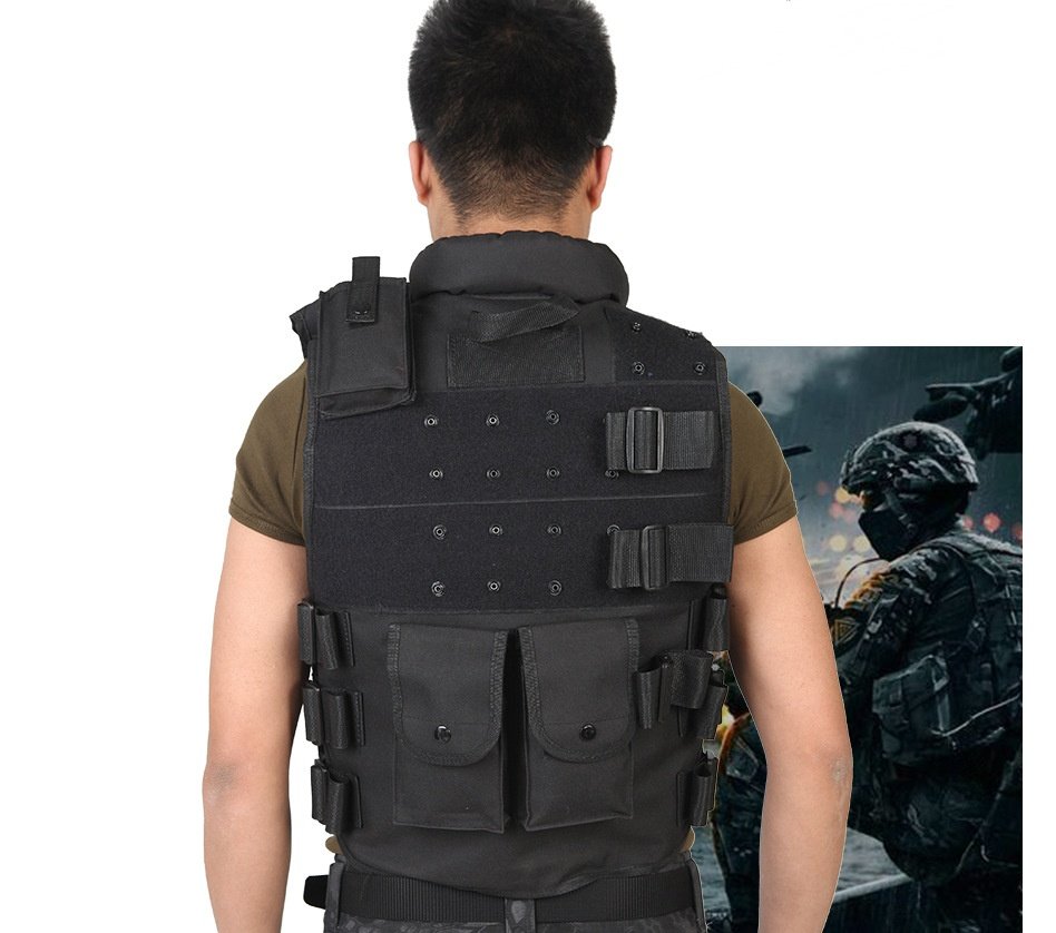 Men's Tactical-Military Hunting Black Vest - Image 9