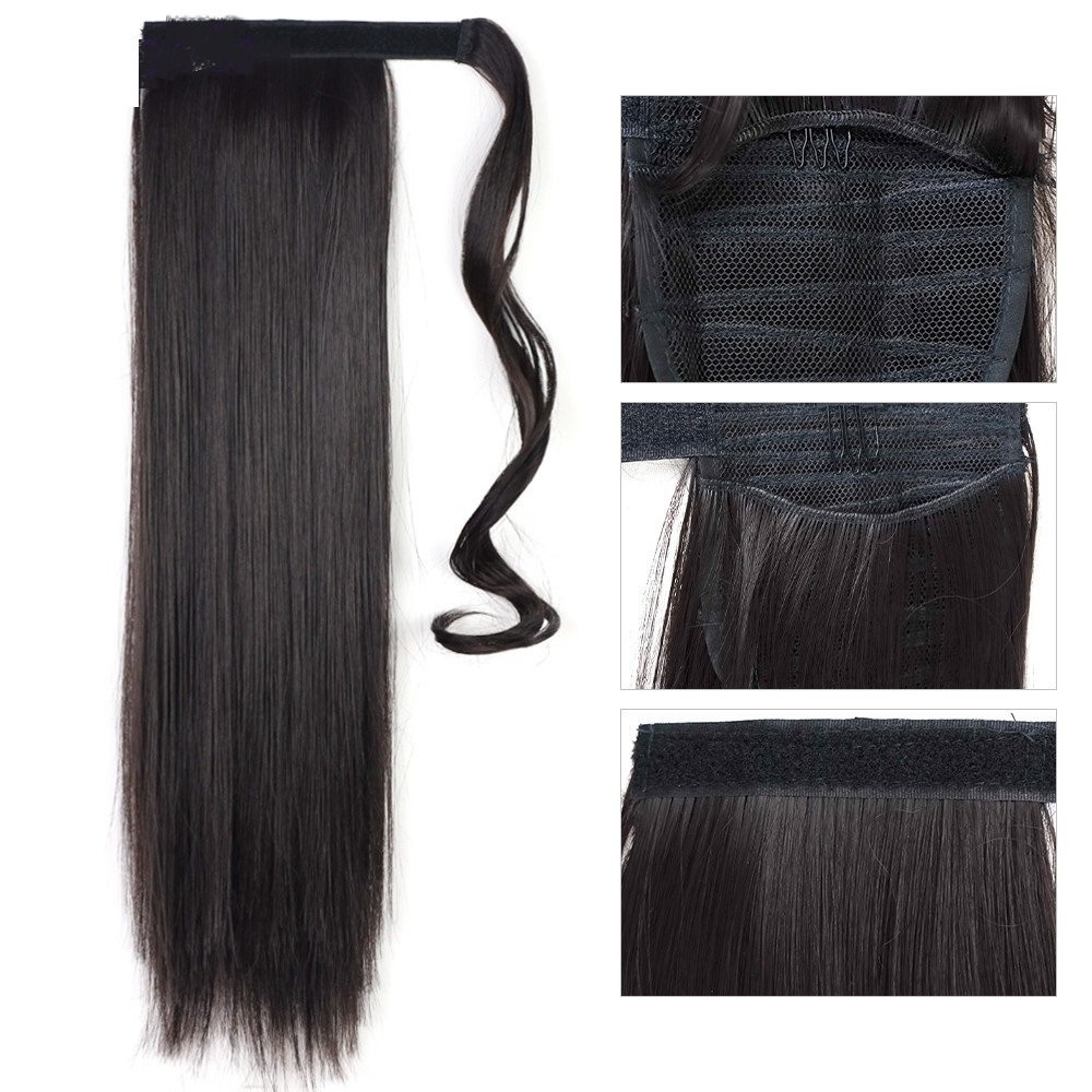Heat Safe Straight Wrap Ponytail Extension - Image 3