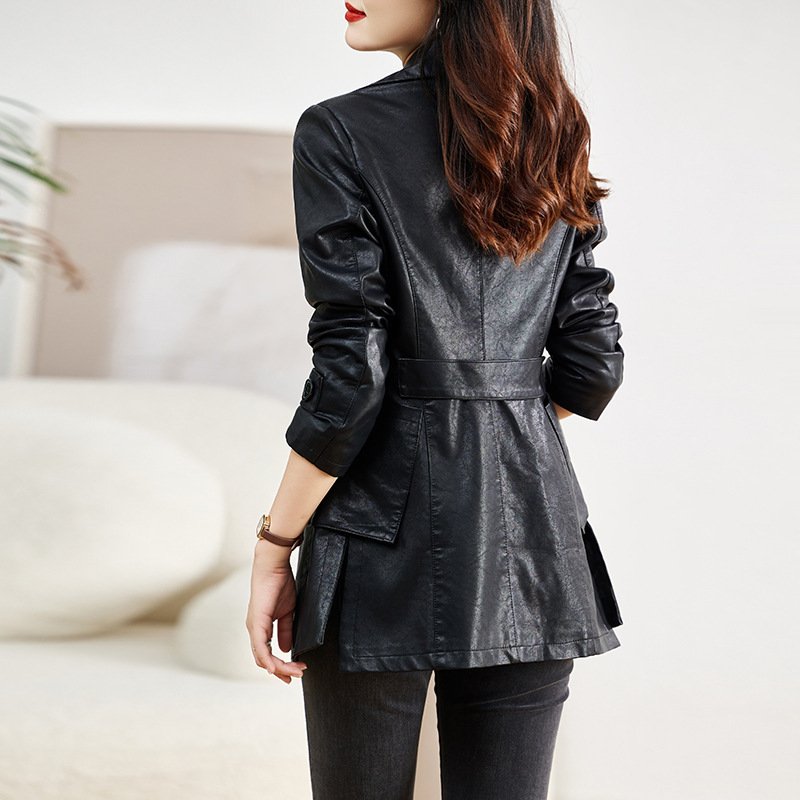 Spring & Fall Medium Ladies Sheepskin Coat - Image 5