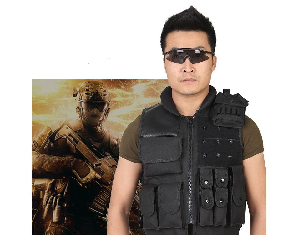 Men's Tactical-Military Hunting Black Vest - Image 5