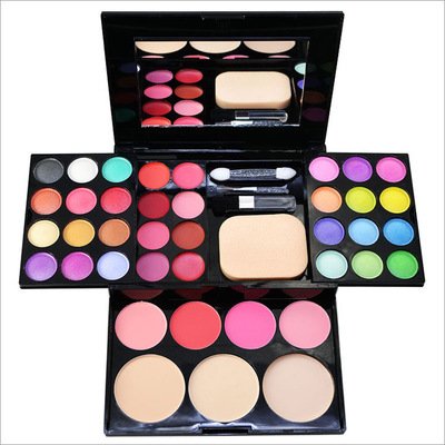 39-Color Makeup Box with Eyeshadow & Blush