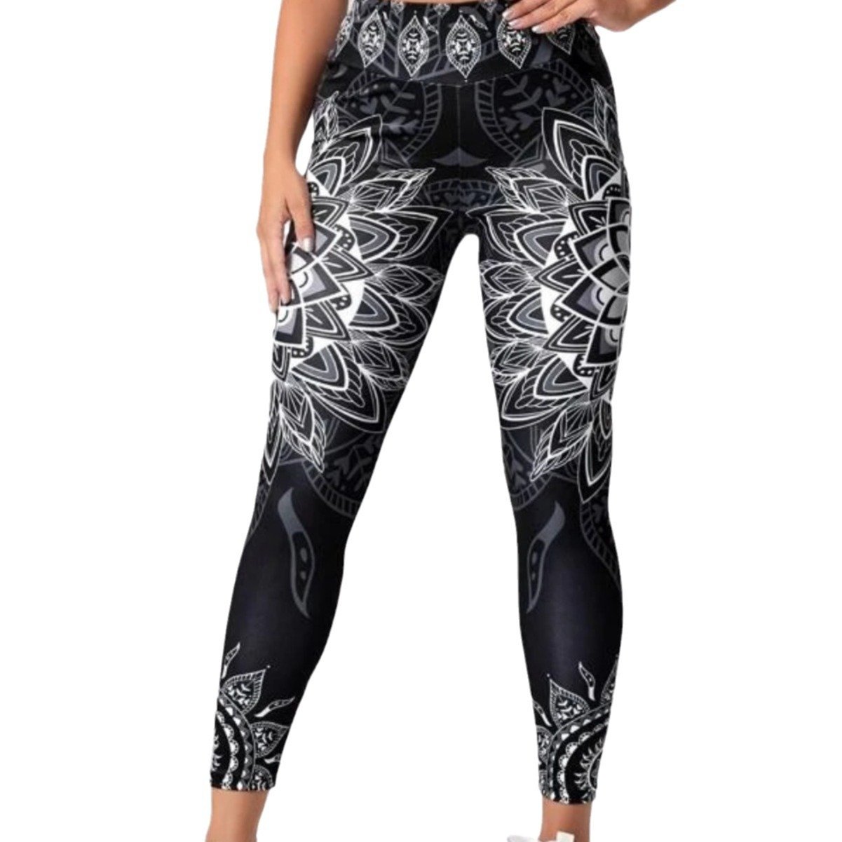 Cool Pattern Slim Yoga Leggings for Women - Image 4
