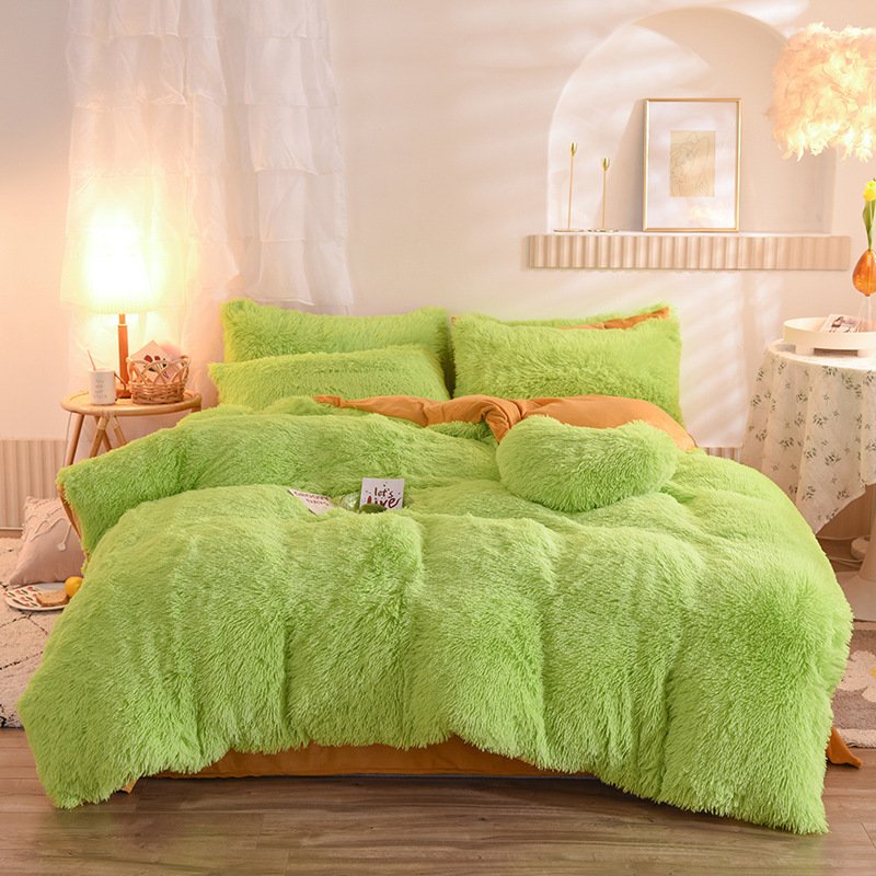 Winter Plush Fleece Bedding Set Queen King - Image 6