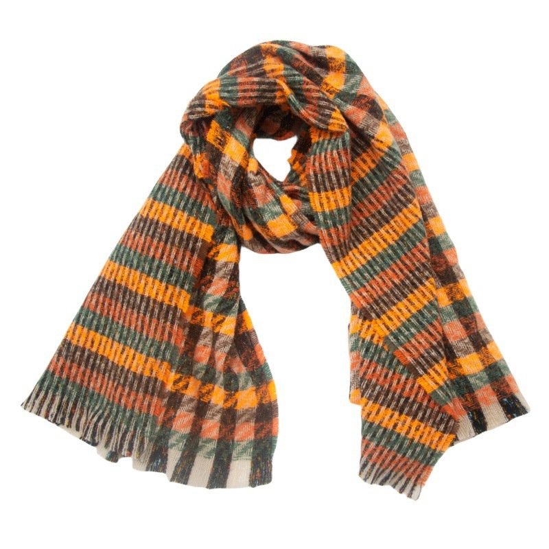 US/EU Style Winter Worm Plaid Scarf Shawl - Image 10