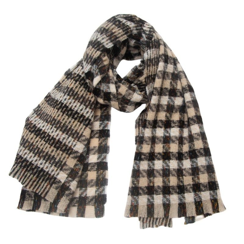 US/EU Style Winter Worm Plaid Scarf Shawl - Image 9