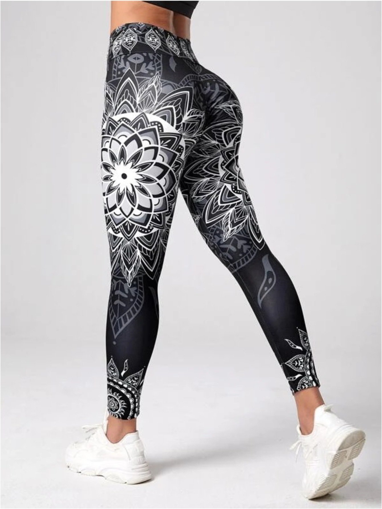 Cool Pattern Slim Yoga Leggings for Women - Image 8