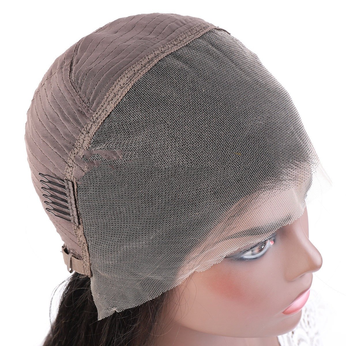 Natural Human Hair Lace Wigs Soft Full Cap - Image 2