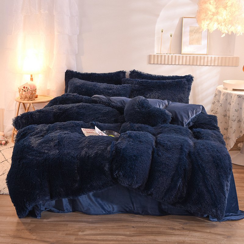 Winter Plush Fleece Bedding Set Queen King - Image 7