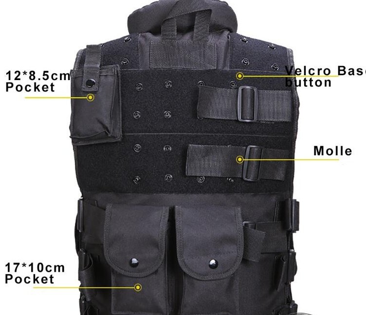 Men's Tactical-Military Hunting Black Vest - Image 2