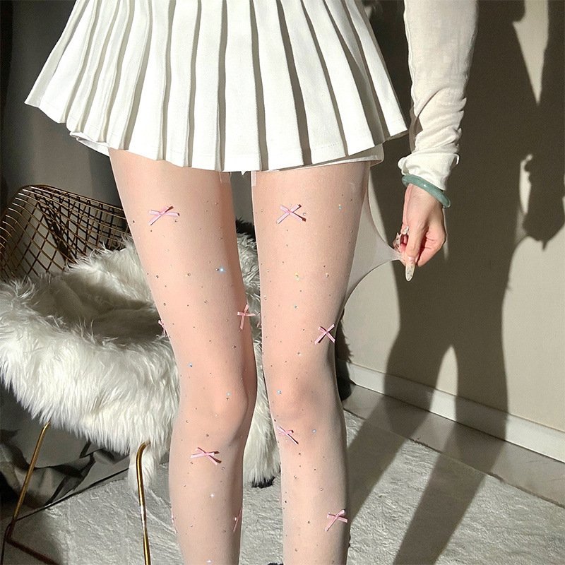 Girls Lace Mesh Fashion Stockings Pantyhose - Image 2