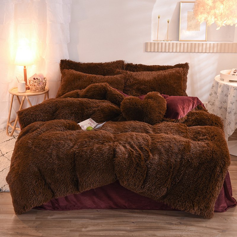 Winter Plush Fleece Bedding Set Queen King - Image 3
