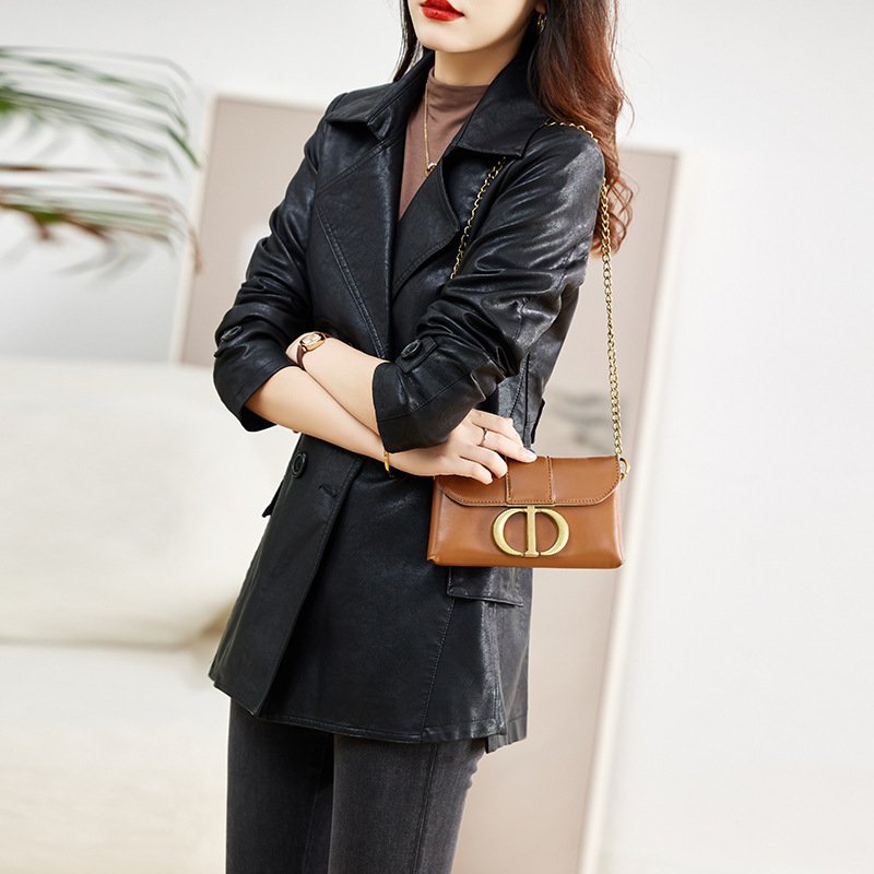 Spring & Fall Medium Ladies Sheepskin Coat - Image 8