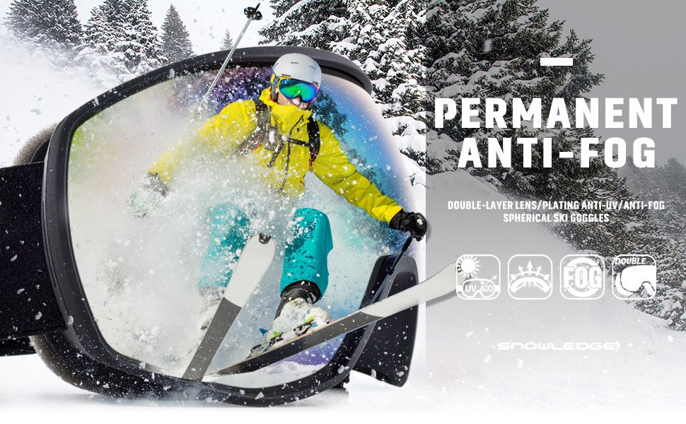 Double-Layer Anti-Fog Ski Goggles SNOWLEDGE - Image 9