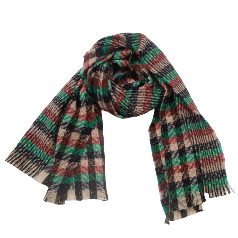 US/EU Style Winter Worm Plaid Scarf Shawl - Image 5