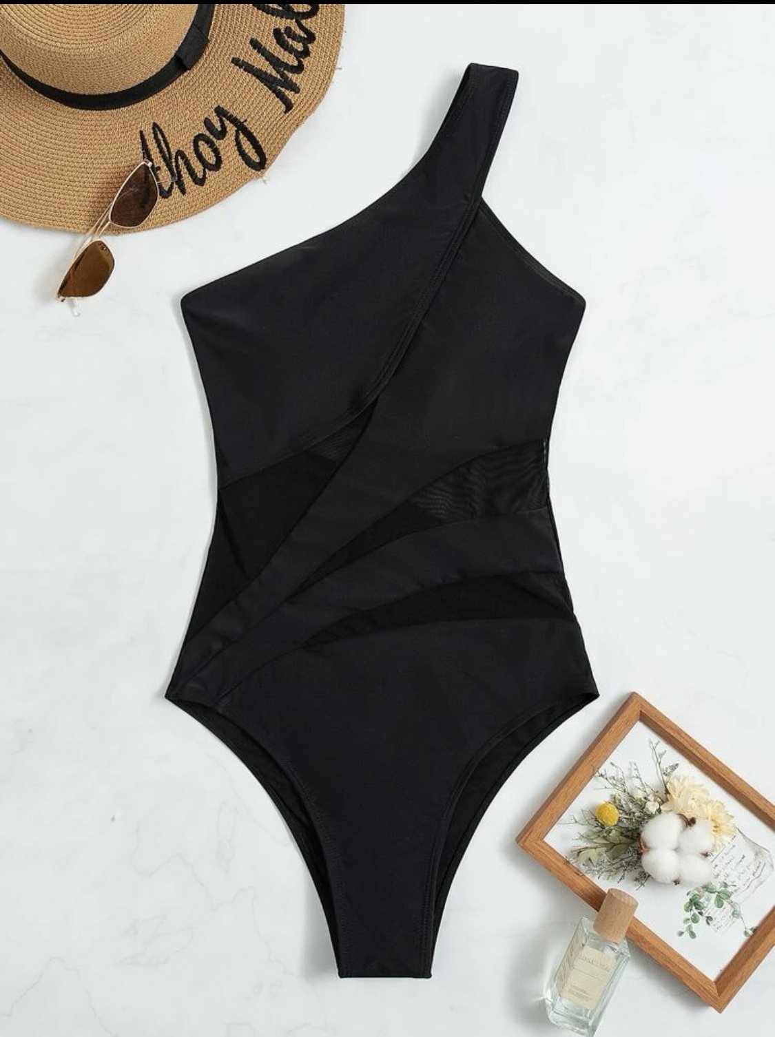 Women's One-Shoulder Solid Swimsuit Bikini - Image 2
