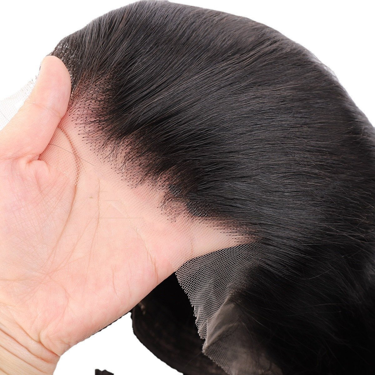 Natural Human Hair Lace Wigs Soft Full Cap - Image 3