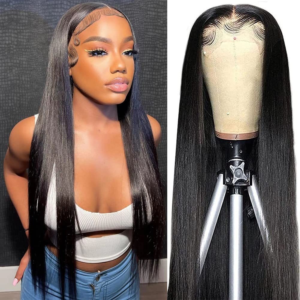 Natural Human Hair Lace Wigs Soft Full Cap - Image 6