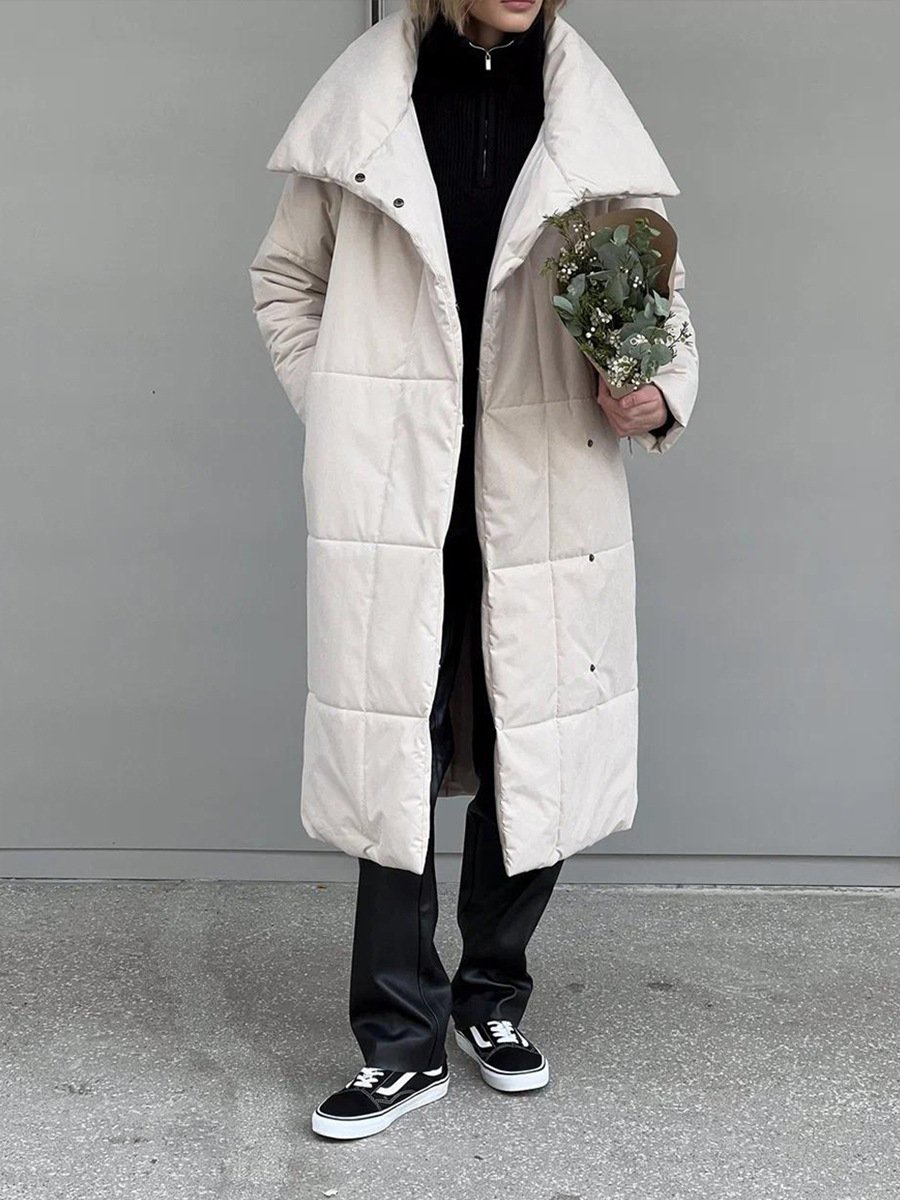 US/EU Cut Wide Warm Long Collar Coat Jacket - Image 5