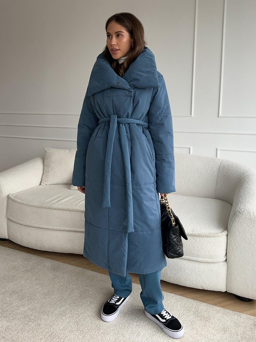 US/EU Cut Wide Warm Long Collar Coat Jacket - Image 6