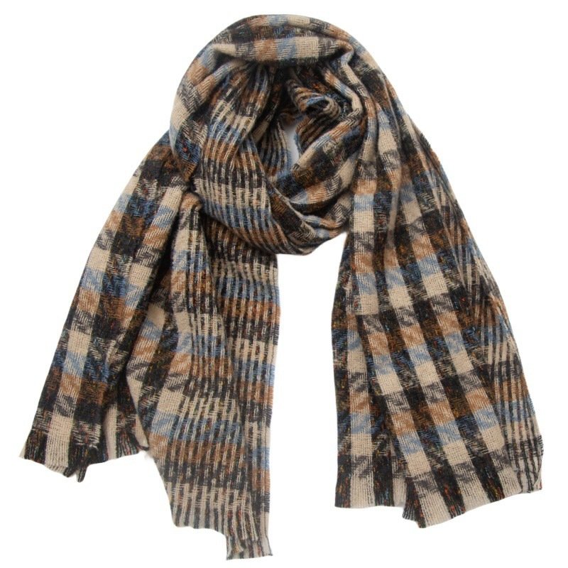 US/EU Style Winter Worm Plaid Scarf Shawl - Image 4