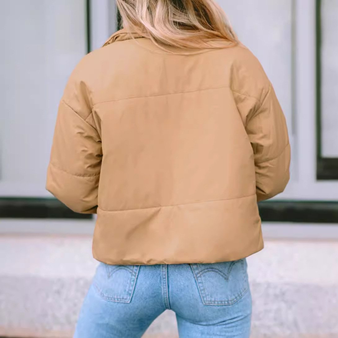 Cool Lapel Warm Long Sleeves Coat For Women - Image 2