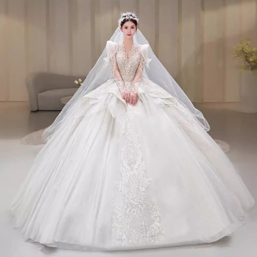 Timeless French Long Sleeve Wedding Dress