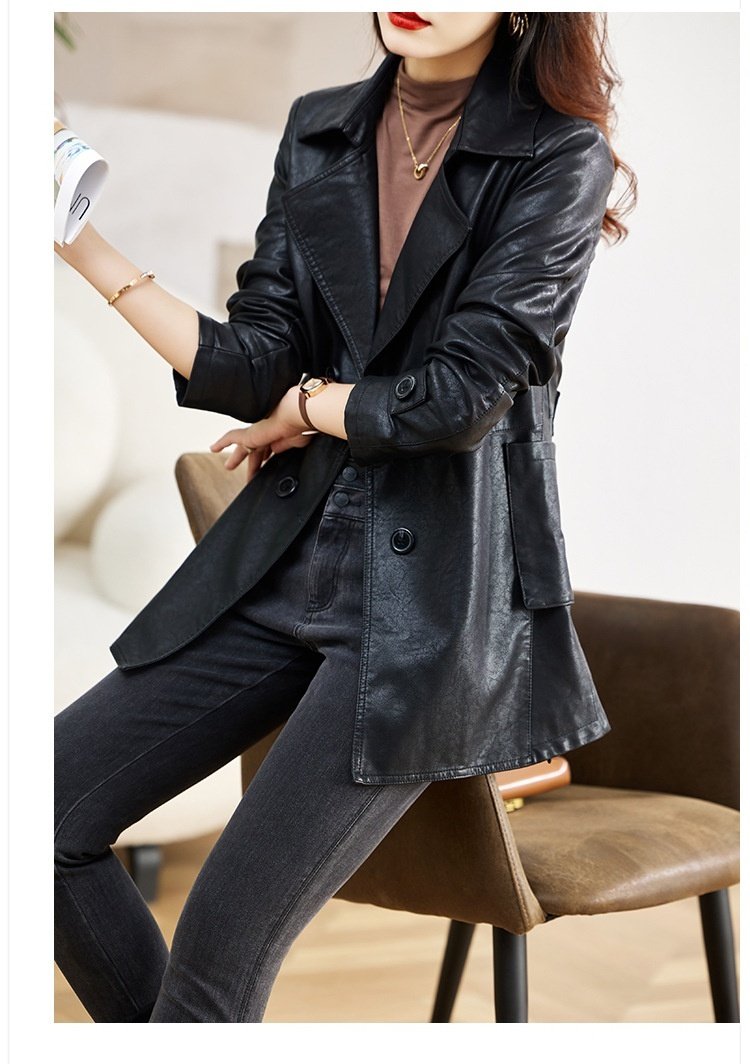 Spring & Fall Medium Ladies Sheepskin Coat - Image 10