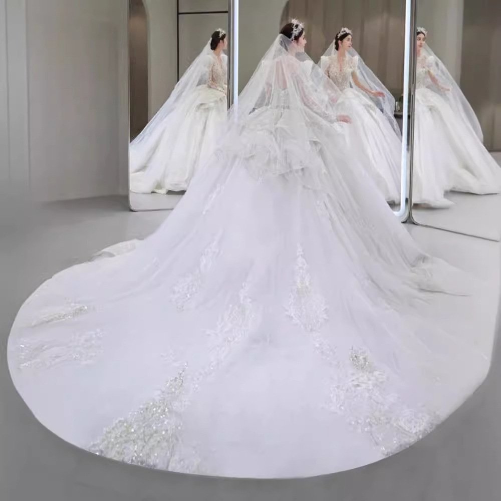 Timeless French Long Sleeve Wedding Dress - Image 3