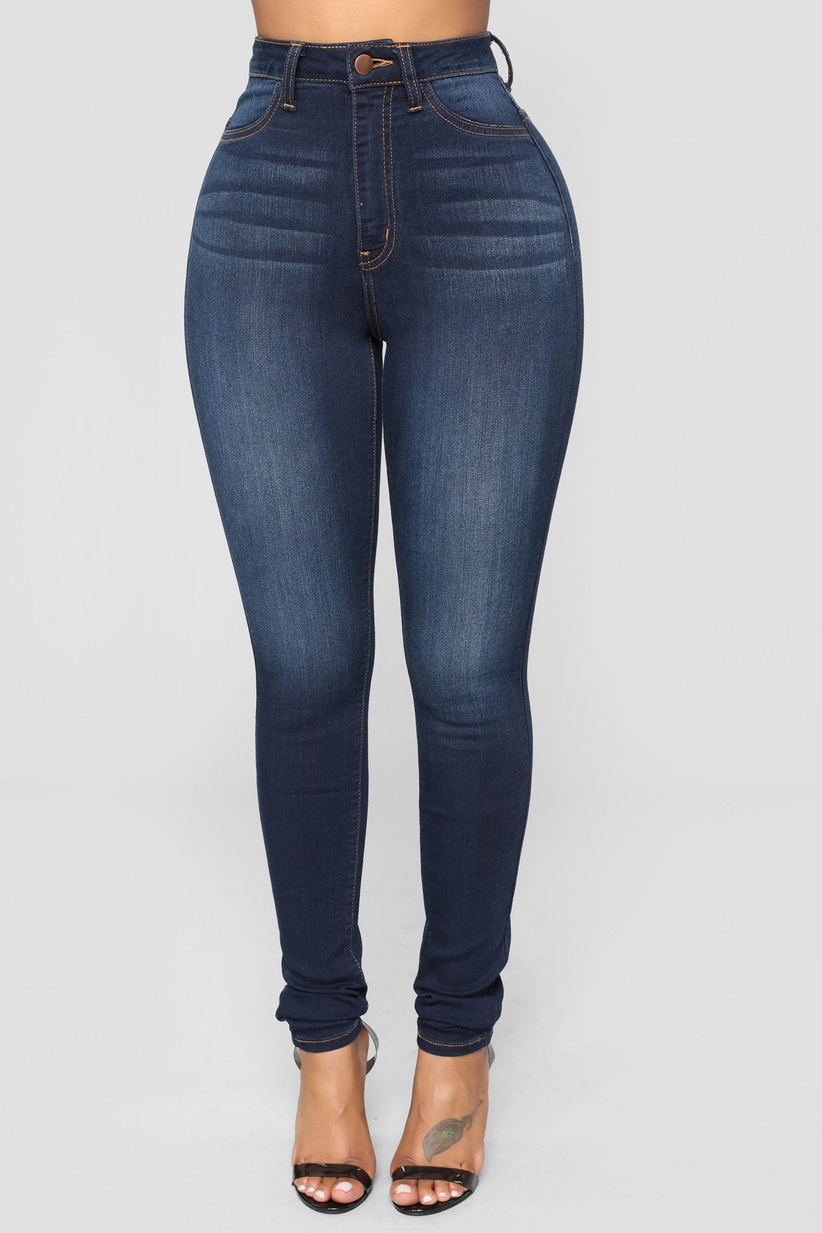 Cool High Waist Stretch HipLift Denim Pants - Image 5