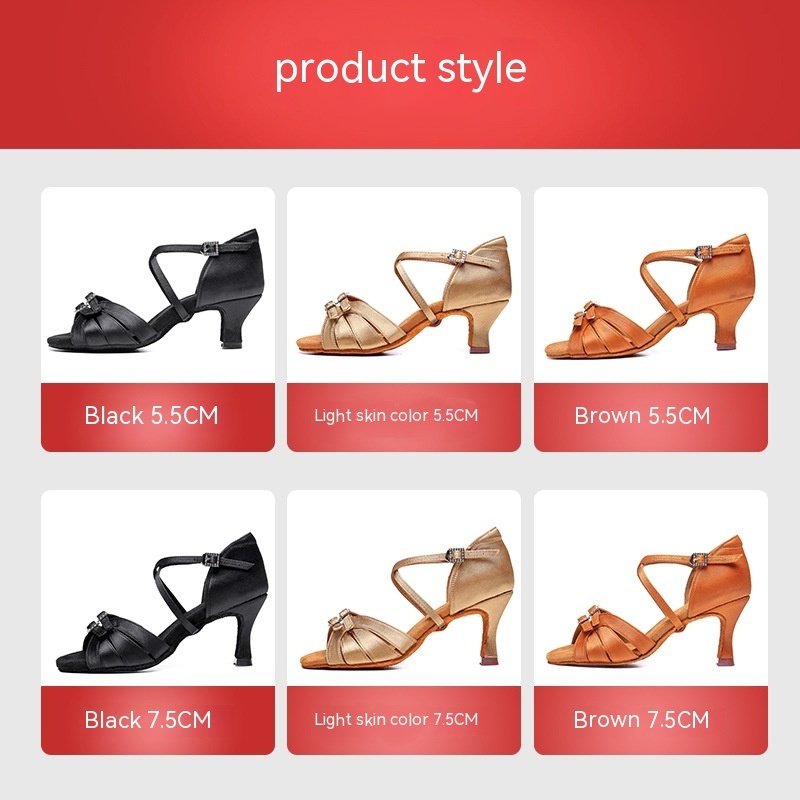 Latin Dancing High Heel Shoes Soft Bottom - Image 3