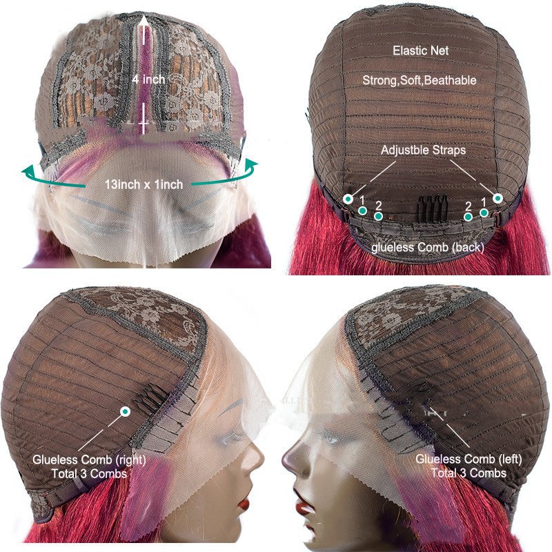 Short Straight Colored Bob Human Hair Wig - Image 6
