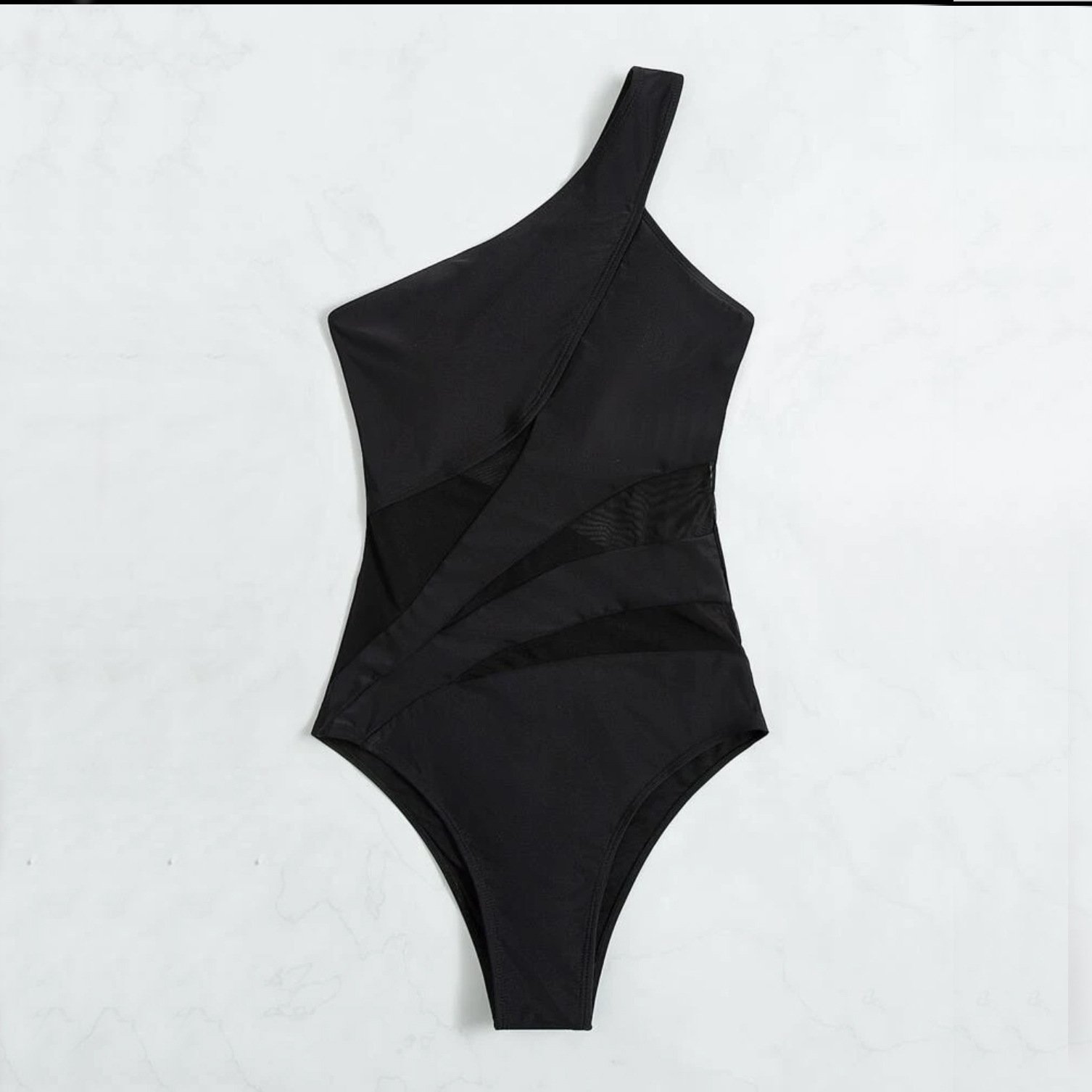 Women's One-Shoulder Solid Swimsuit Bikini - Image 9