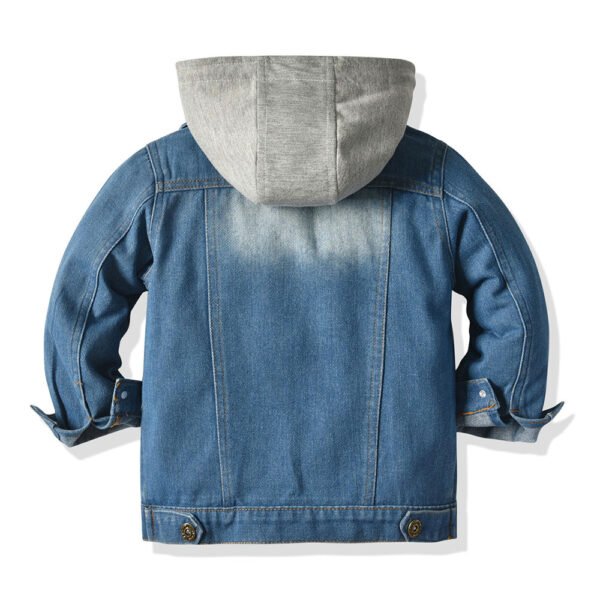 Children's Denim Jacket,  Hooded Fashion Casual Top - Image 3