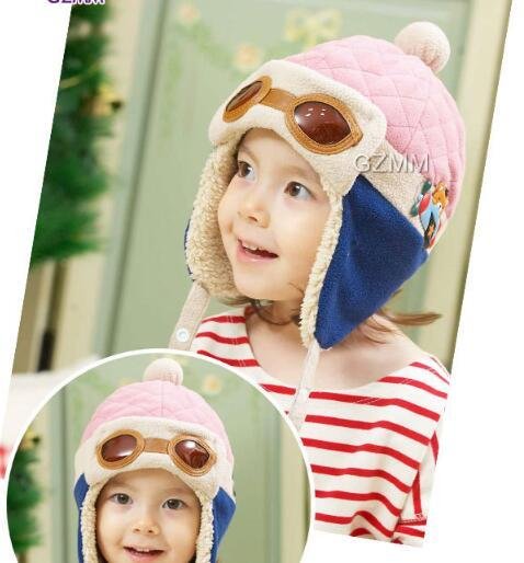 Baby Aviator Winter Cap with Plush Goggles - Image 6