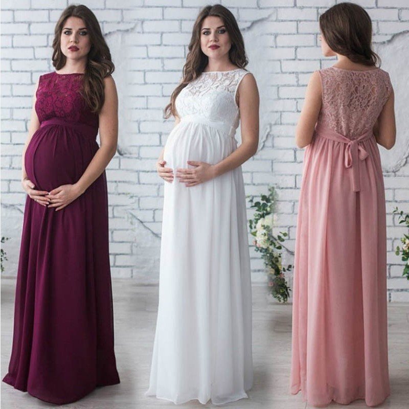 Comfortable & Elegant Lace Maternity Dress