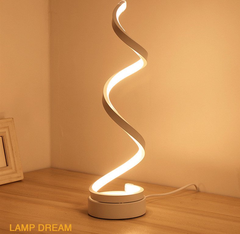 HQ Modern Spiral LED Table Lamp with Remote