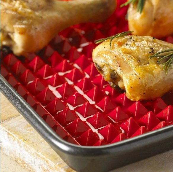 Non-Stick Silicone Pyramid Baking Mat Tray - Image 2