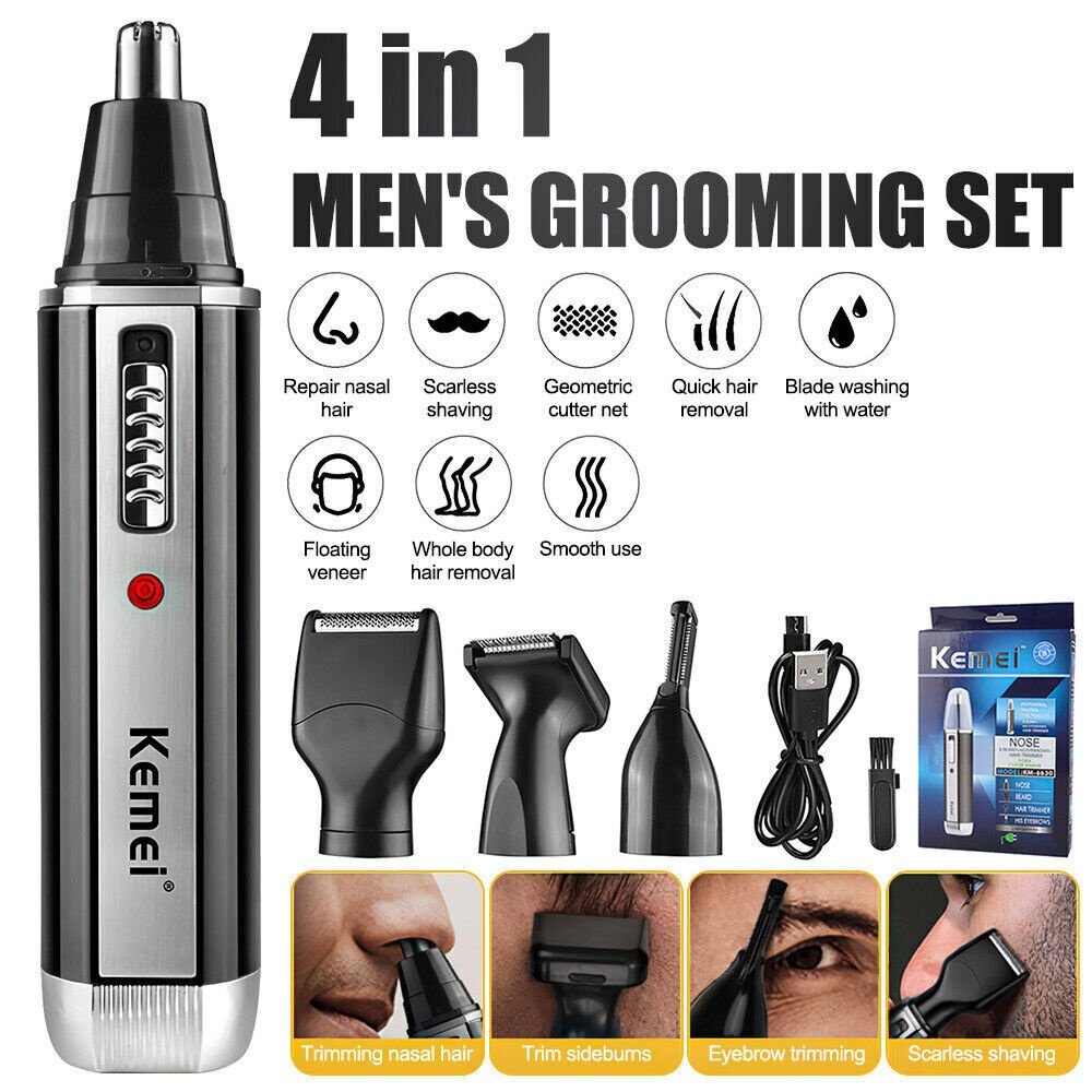 4in1 Electric Beard & Nose Hair Trimmer Kit - Image 3