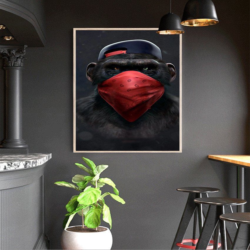 Funky Chimp Art for Home Wall Decor Harmony - Image 2