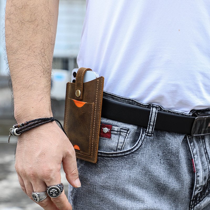 Stylish Protective Belt Leather Phone Case - Image 3